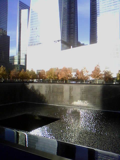 9/11 memorial on November 2013, absence of reflection